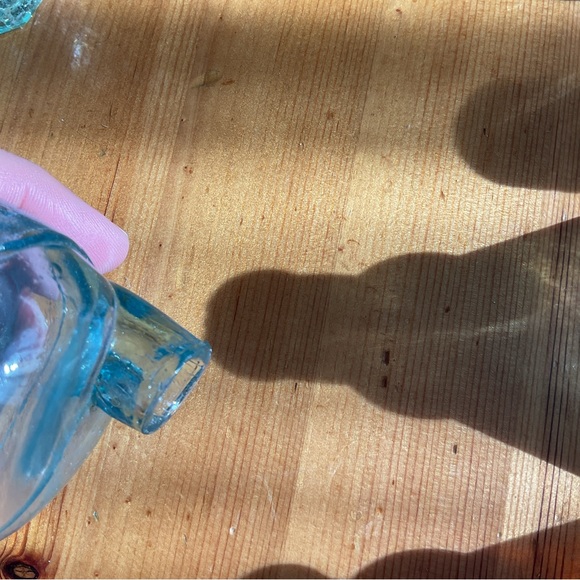 ANTIQUE TEAL GLASS INK BOTTLES VICTORIAN ICE BLUE LOT OF 3 VINTAGE SCARCE! - Picture 13 of 15